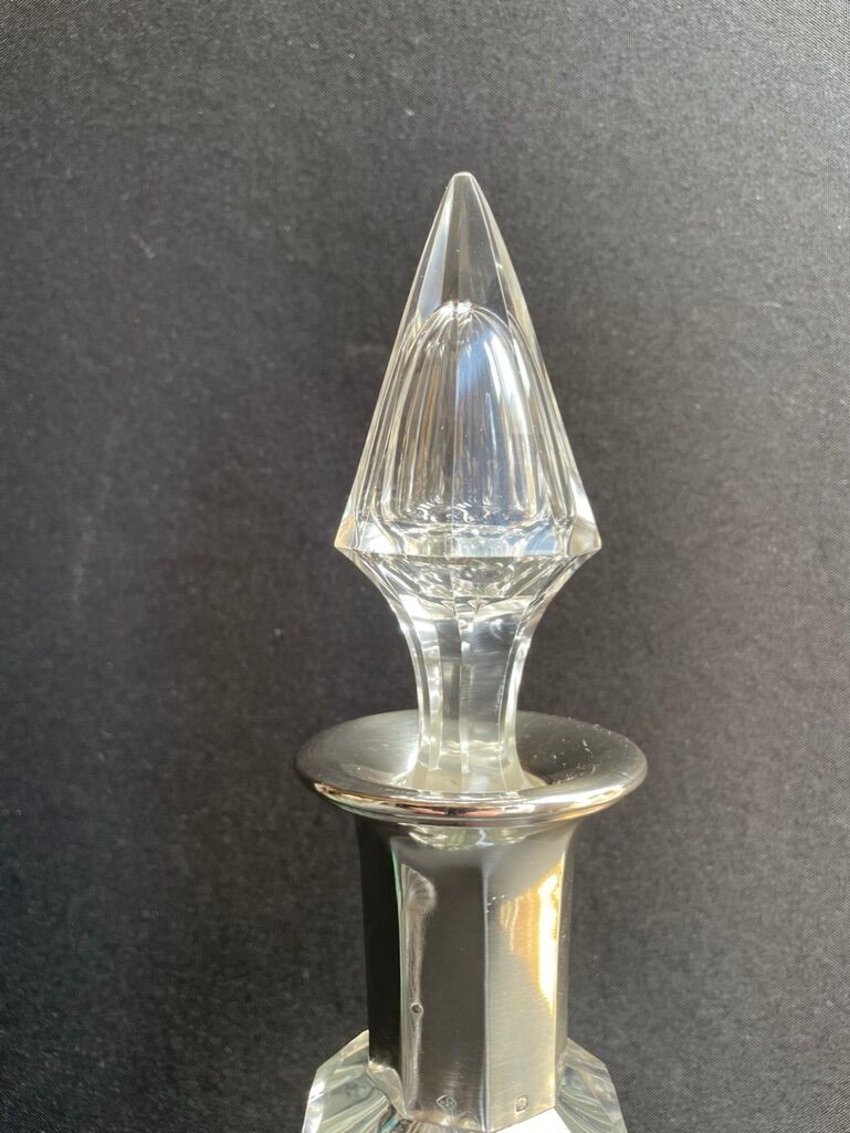 Large decanter - Louis Philippe - Strong crystal and silver