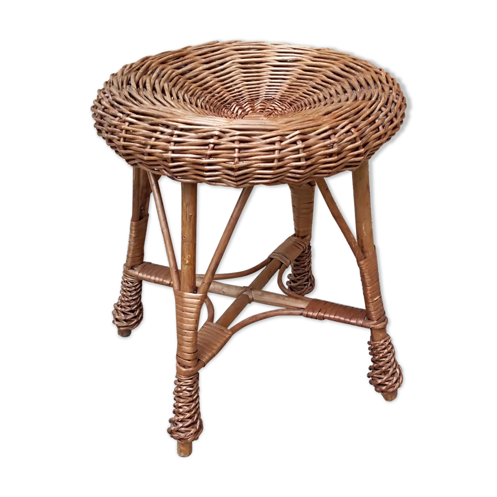 Small wicker stool sale