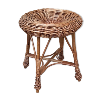 small wicker stool