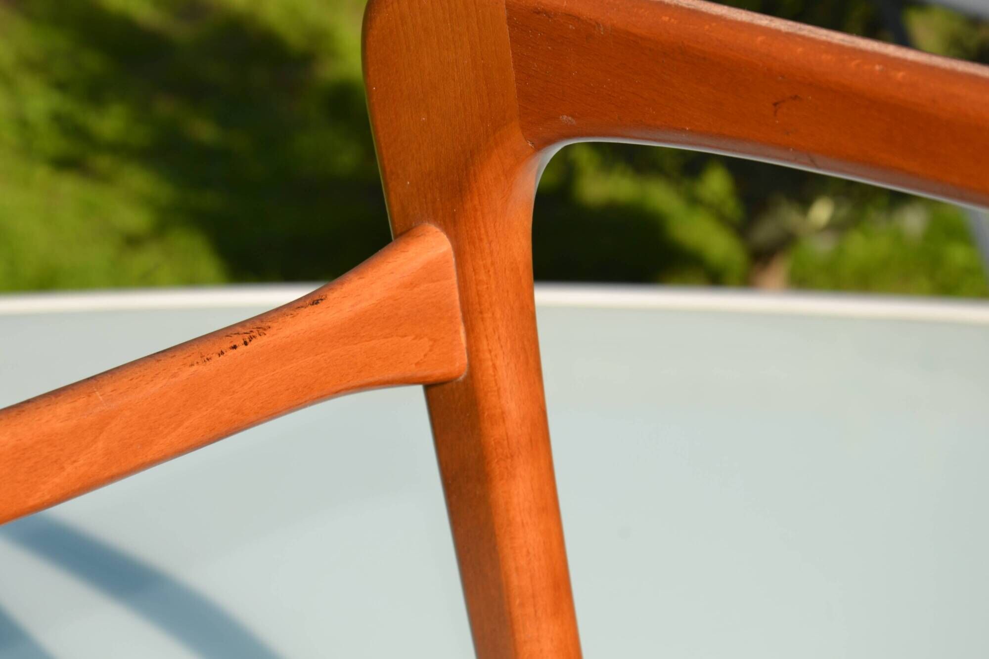 Scandinavian "sledge" chair in teak by Baumann