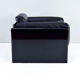 Black Leather Simone Armchair by Ufficio Progetti Gavina for Simon International