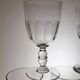 6 water/wine glasses Gondola model 19th century Gondola shape Flat ribs