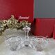 Double crystal salt cellar by Baccarat, model with cut decoration, 20th century.