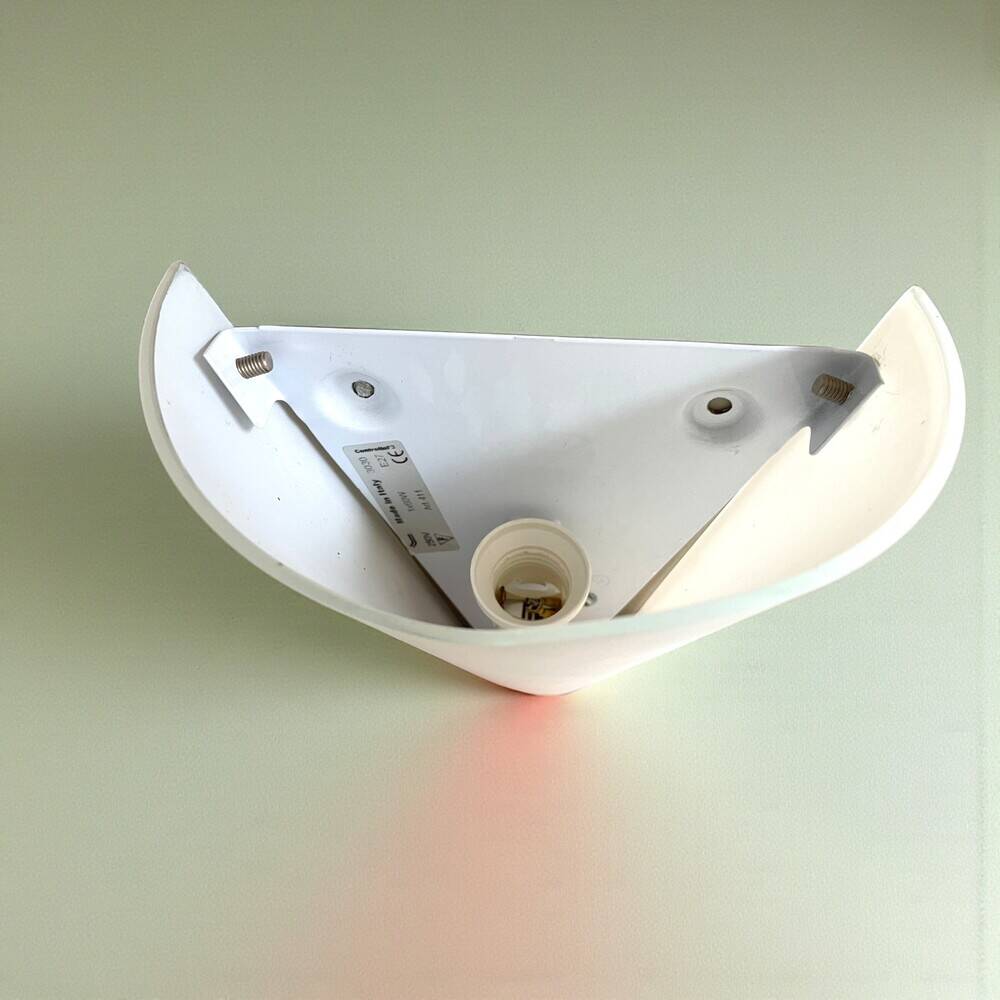 White  glass conical wall sconce lamp