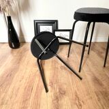Black and white stools
