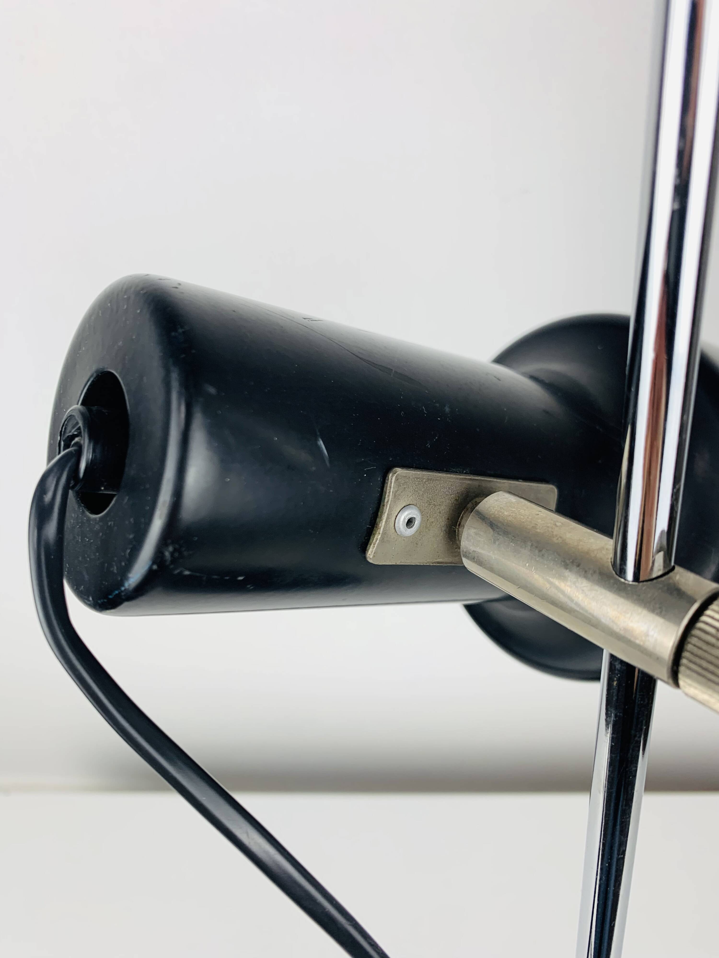 1960s black spot desk lamp, vintage