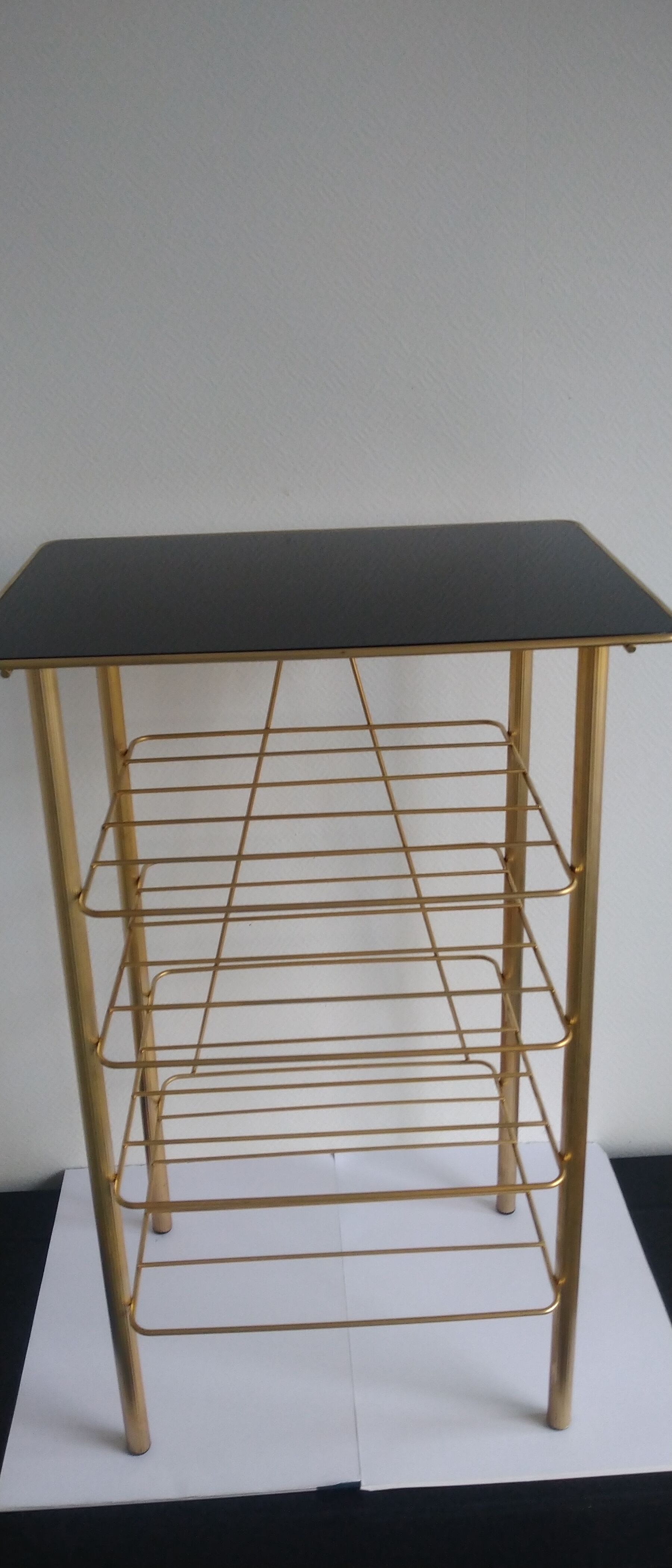 60s glass and golden brass harness