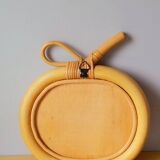 Rattan Apple Mirror