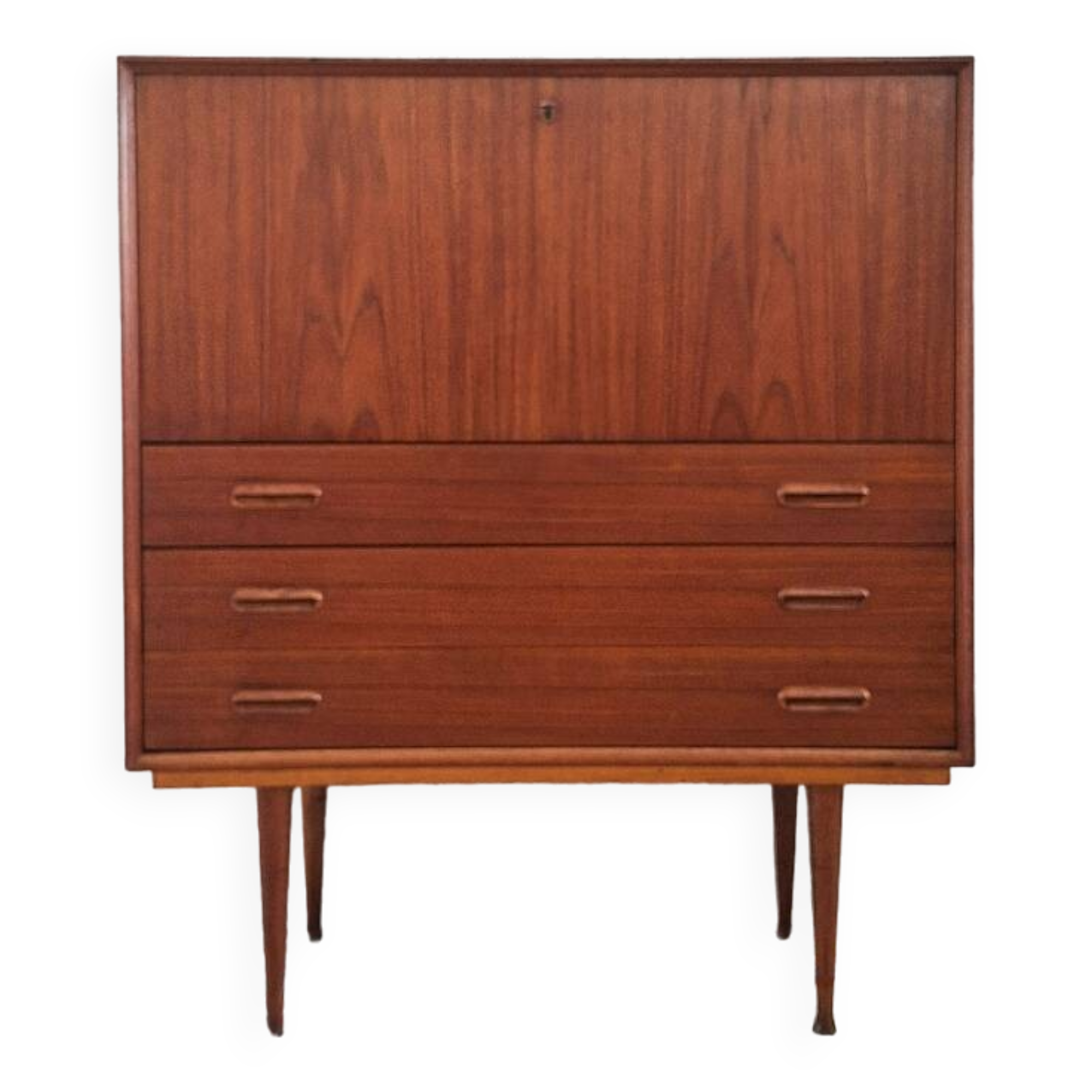 Vintage Teak Secretary Furniture, Antique Desk
