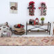 Red and orange vintage runner rug, 370x82cm