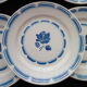 Set of 6 flat plates opaque porcelain from Badonviller