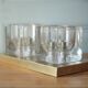 Peill & Putzler wall light, vintage, brass and thick glass wall sconce.