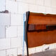 Vintage wooden console Italy 1950s