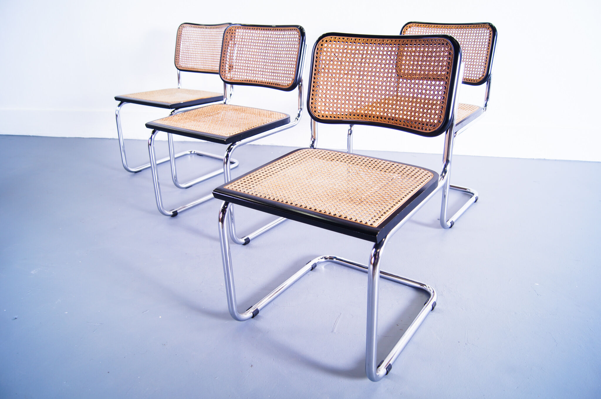 Set of 4 Cesca chairs by Breuer
