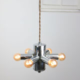 Vintage Italian Chrome Lamp Duo, 70s