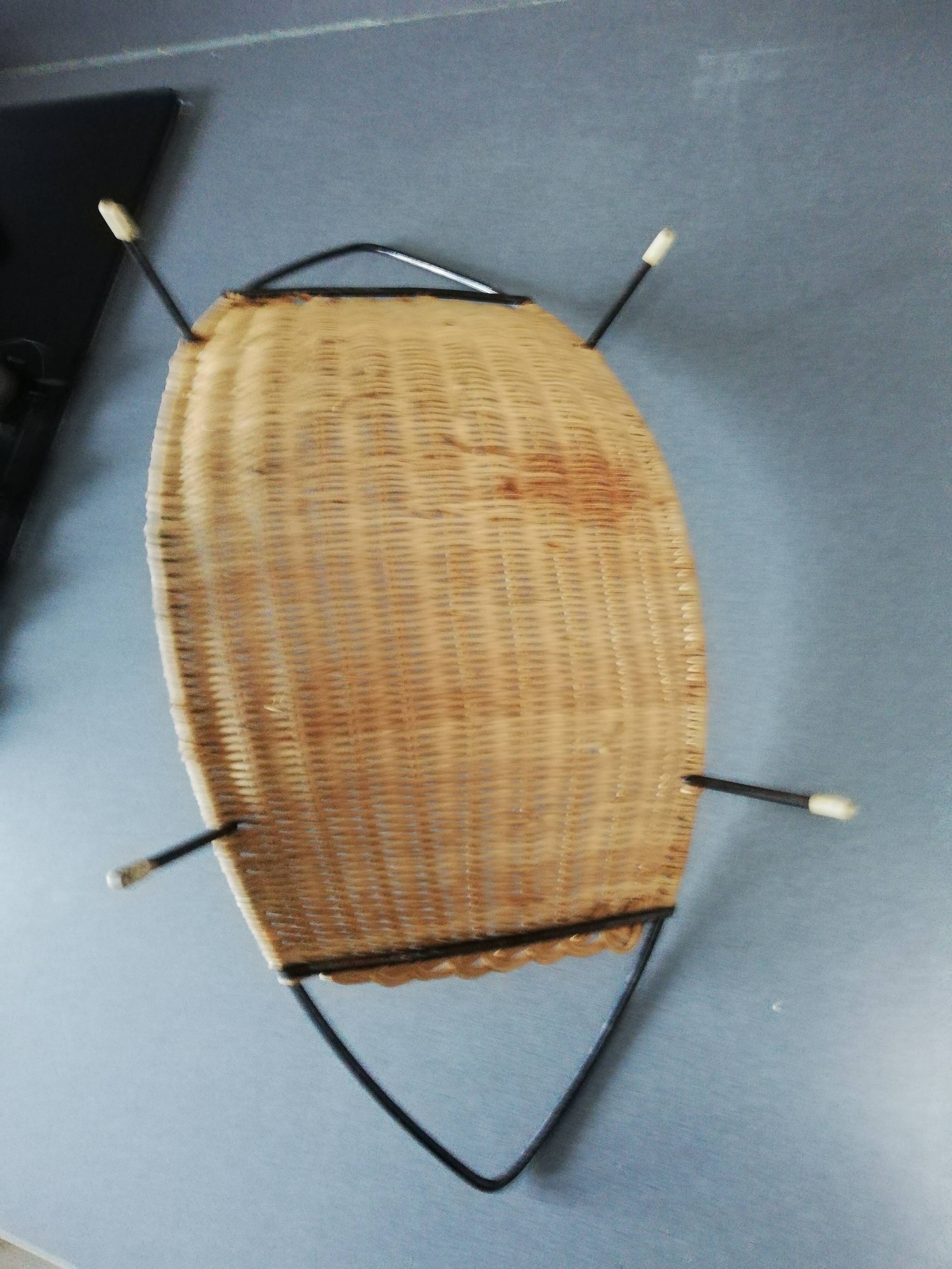 Fruit basket steel wire rattan vintage wicker 50/60
