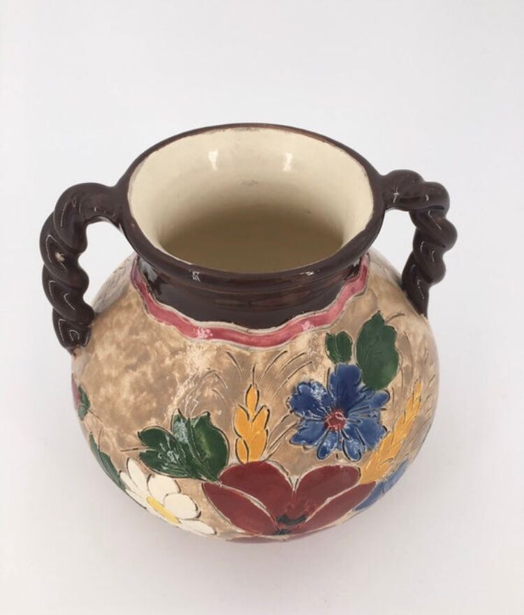 Jérôme MASSIER, Vallauris, France - Vase with handles in glazed earth - 1950s