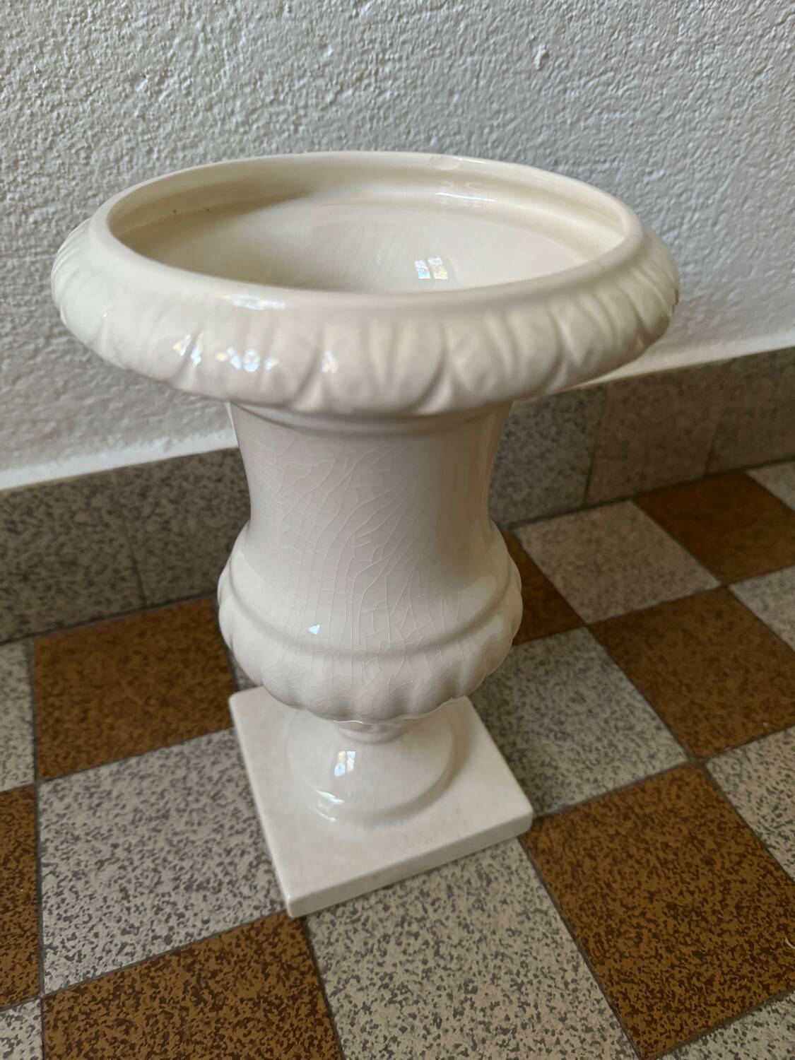 Antique Gien earthenware Medici vase