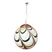 Ancienne suspension boule oeuf XXL Verre Murano  design