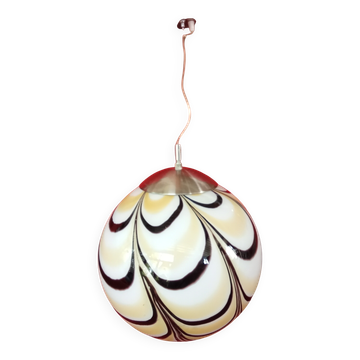 Vintage XXL Egg Ball Pendant Light Murano Glass Design