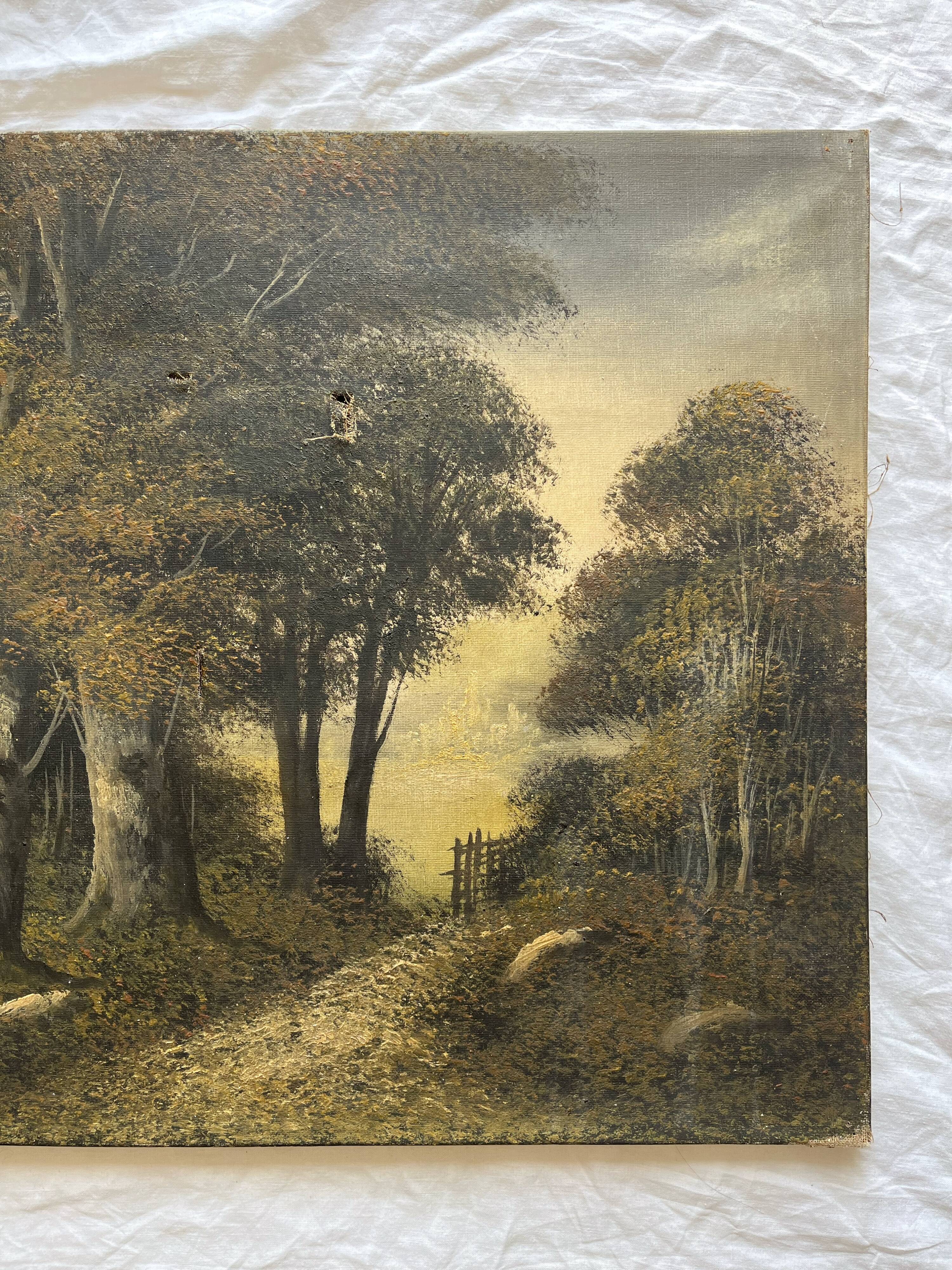 Oil painting on canvas, 19th century