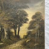 Oil painting on canvas 19th century