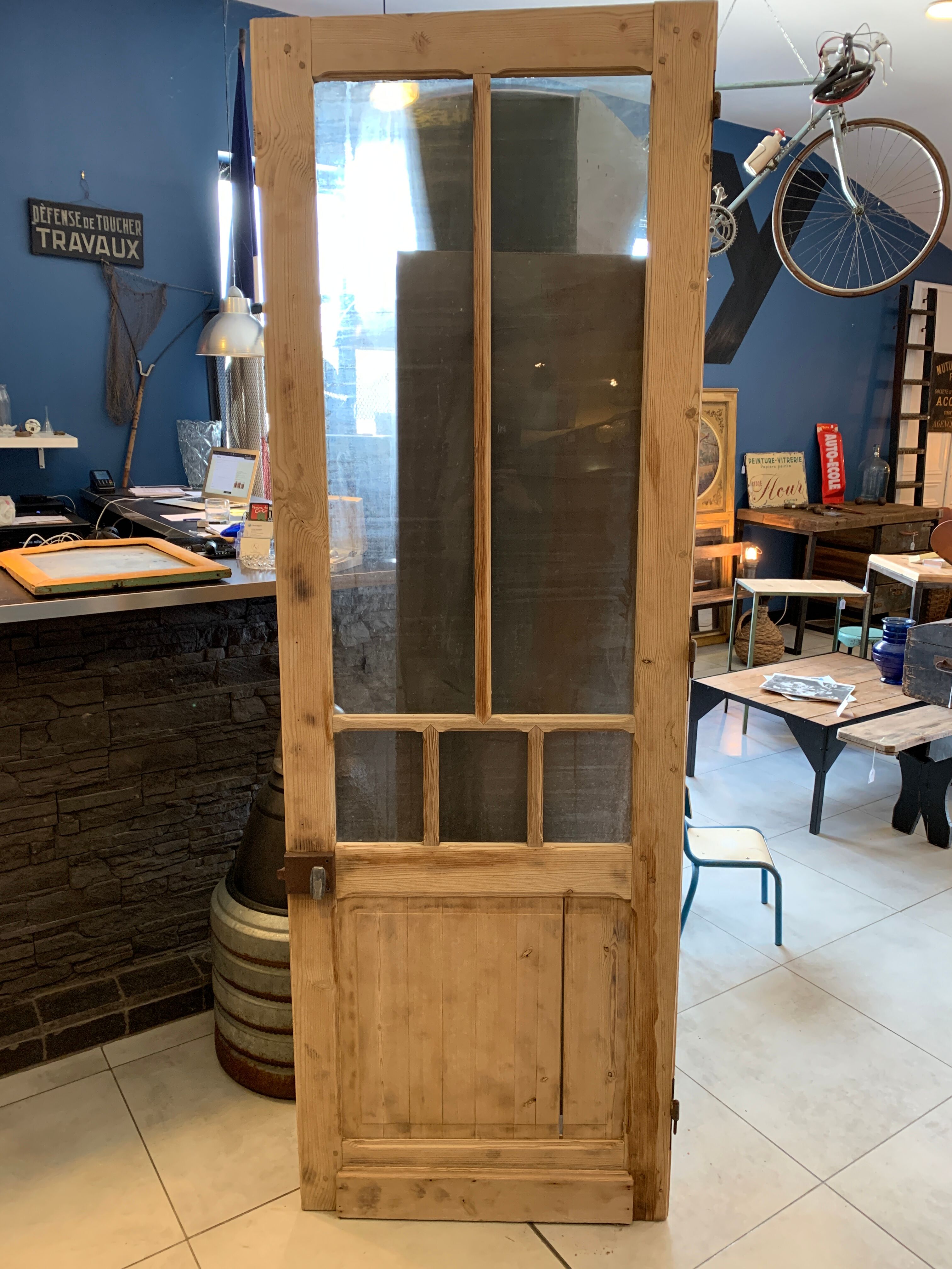 Old glass interior door 228 x 78