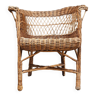 Vintage 1960s wicker rattan armchair