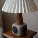 Lampe de table en céramique danoise beige/ lilas/ bleu