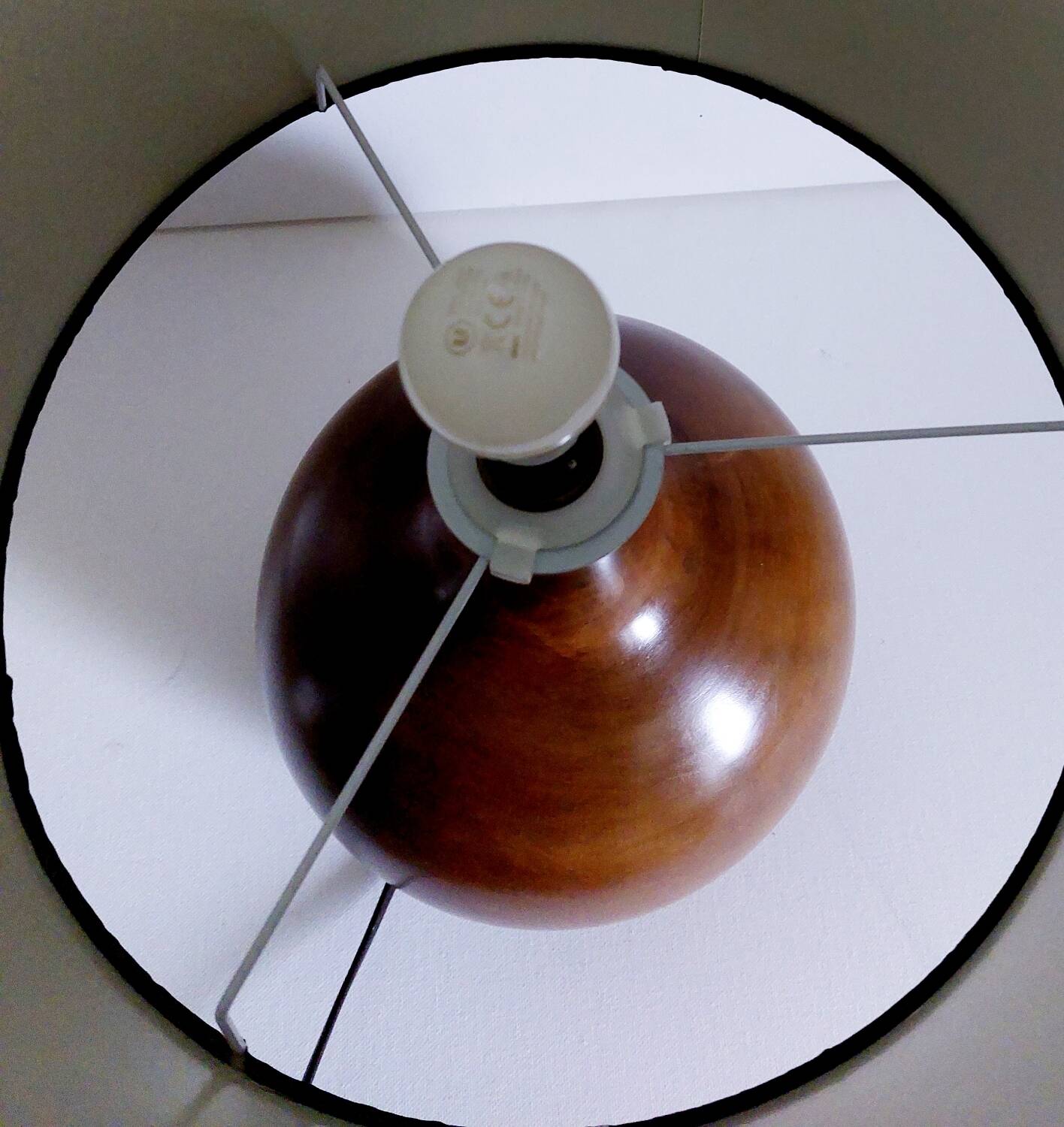 Vintage wooden foot lamp