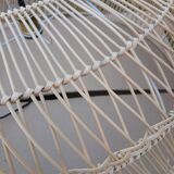 Bulky wicker pendant light