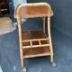 Rattan bar rolling table