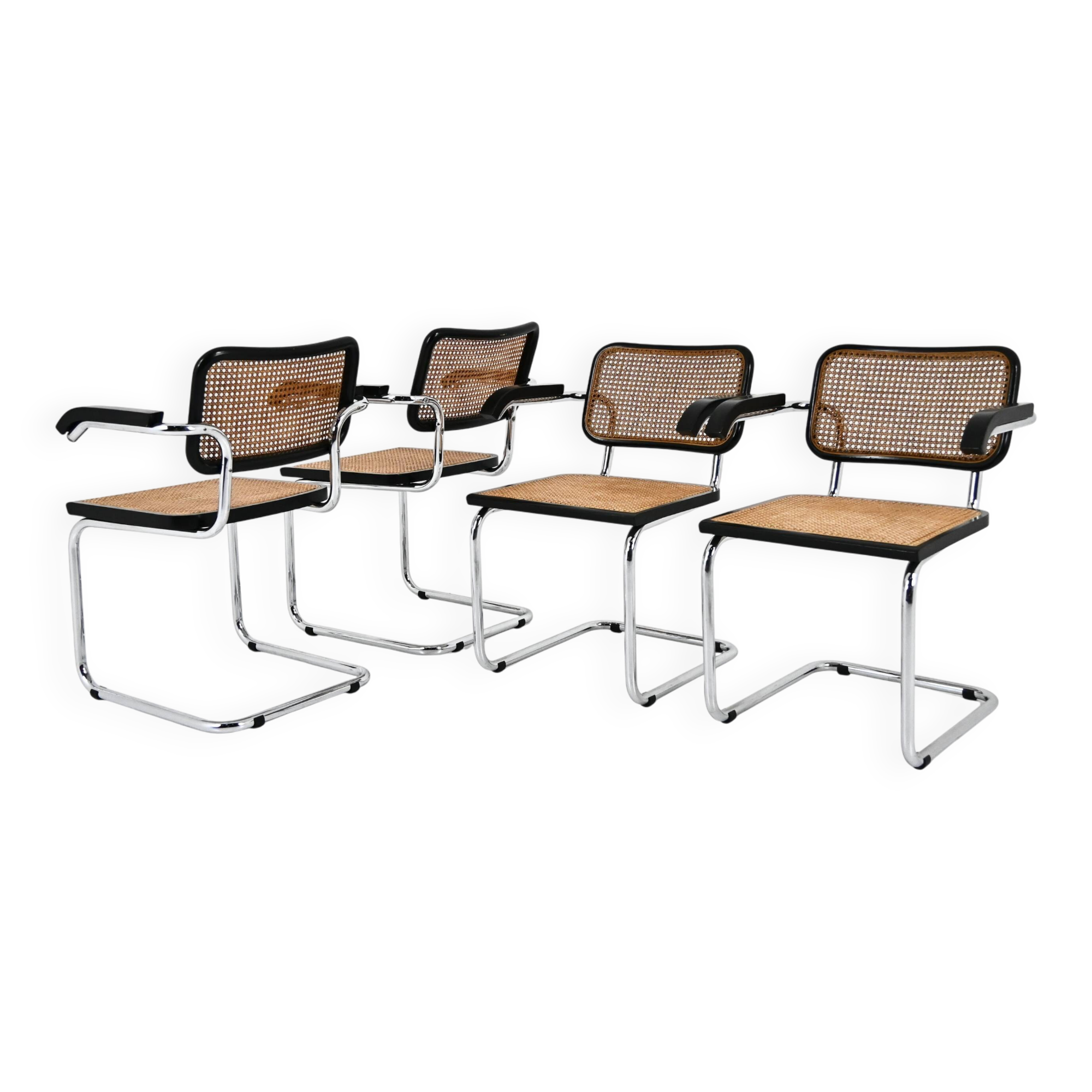 Set of 4 Style B32 Dining Chairs by Marcel Breuer