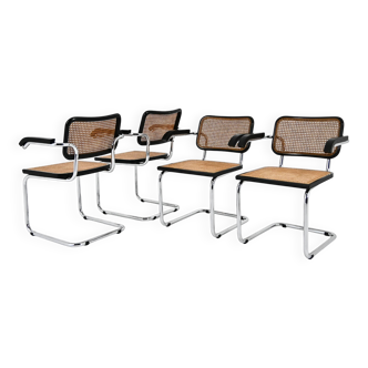Ensemble de 4 Chaises de salle à manger Style B32 par Marcel Breuer