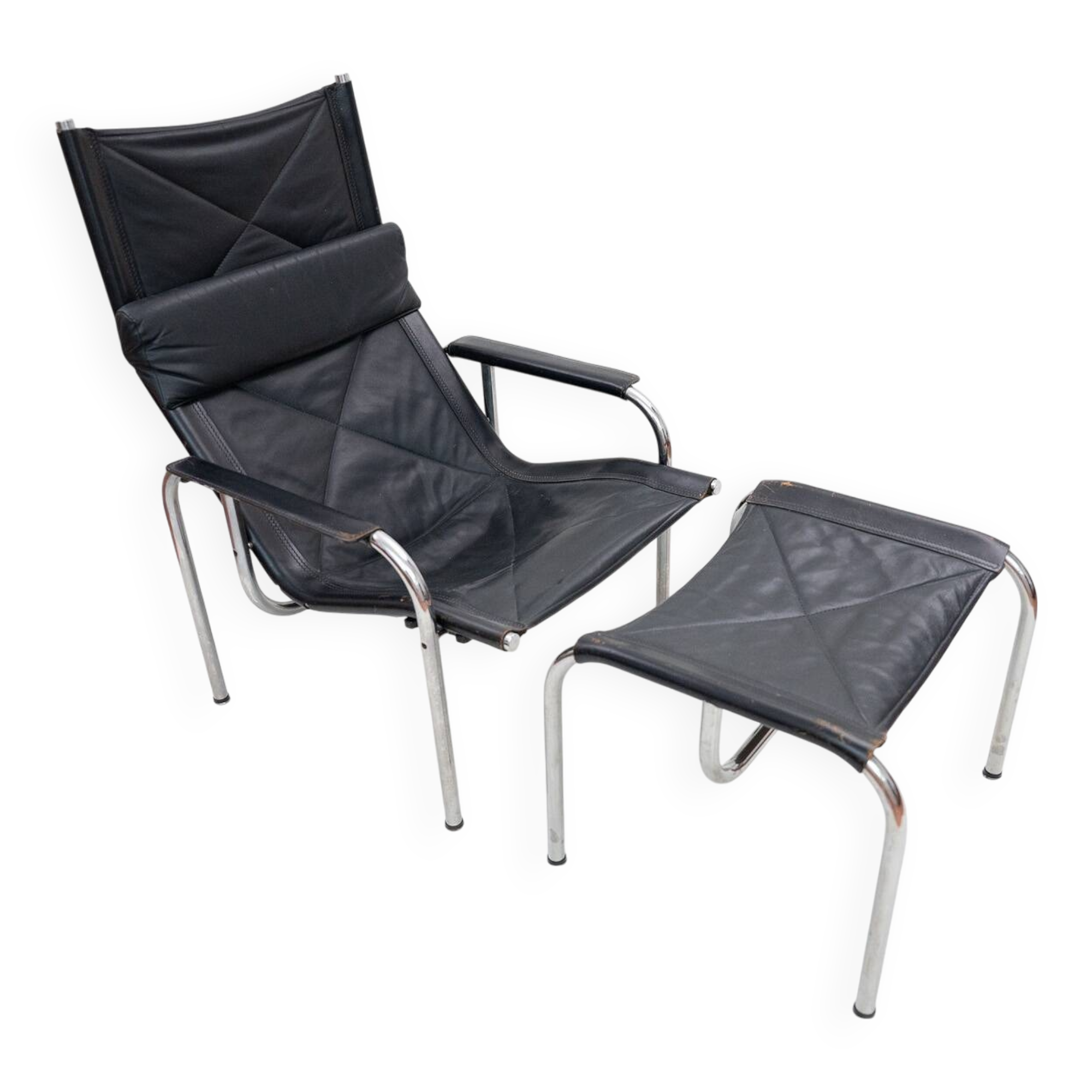 He1106 Lounge Chair with Ottoman by Hans Eichenberger for Strässle, 1970s