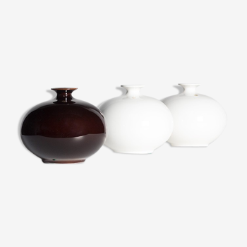 Set de trois vases en céramique Pino Spagnolo pour Sicart années 70