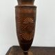 Turned and carved wooden vase, mid-20th century