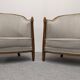 Pair of Art Deco gondola armchairs, France circa 1920
