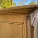 Renovated Louis XV bonnetière dormitory wardrobe in solid oak.