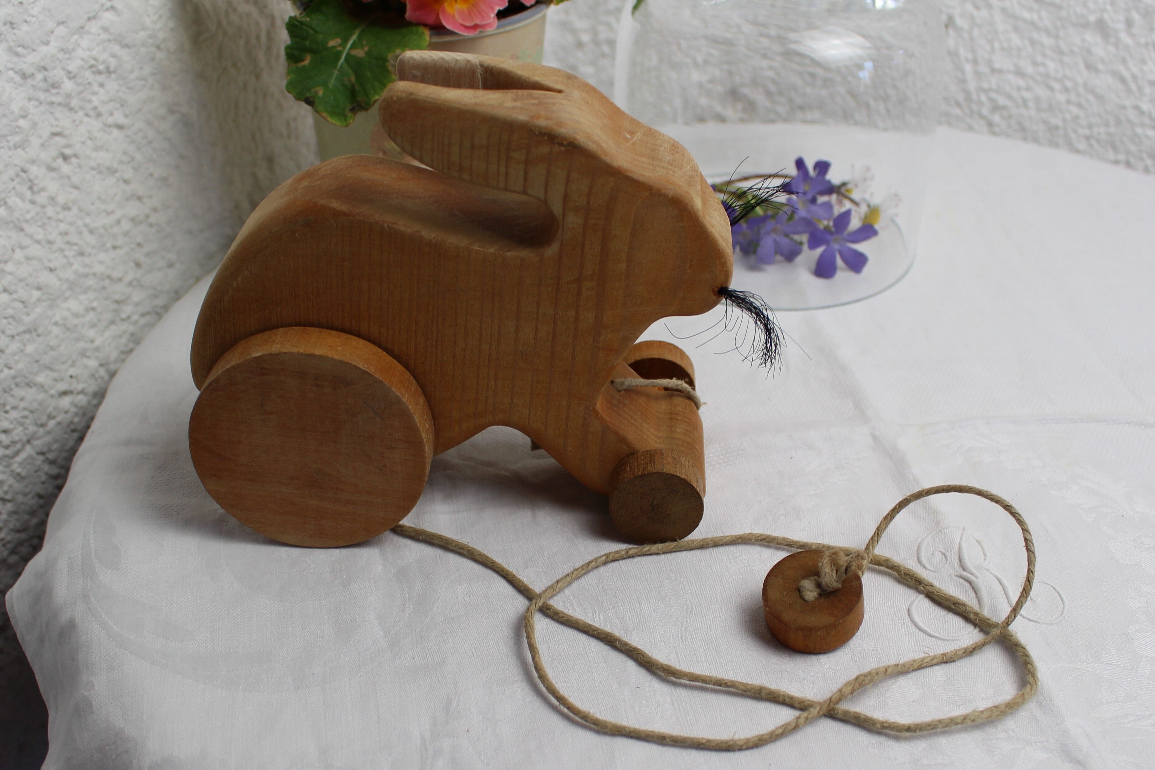 Old wooden rabbit to shoot