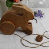 Old wooden rabbit to shoot