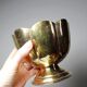 Duo de petits caches-pots en cuivre doré vintages