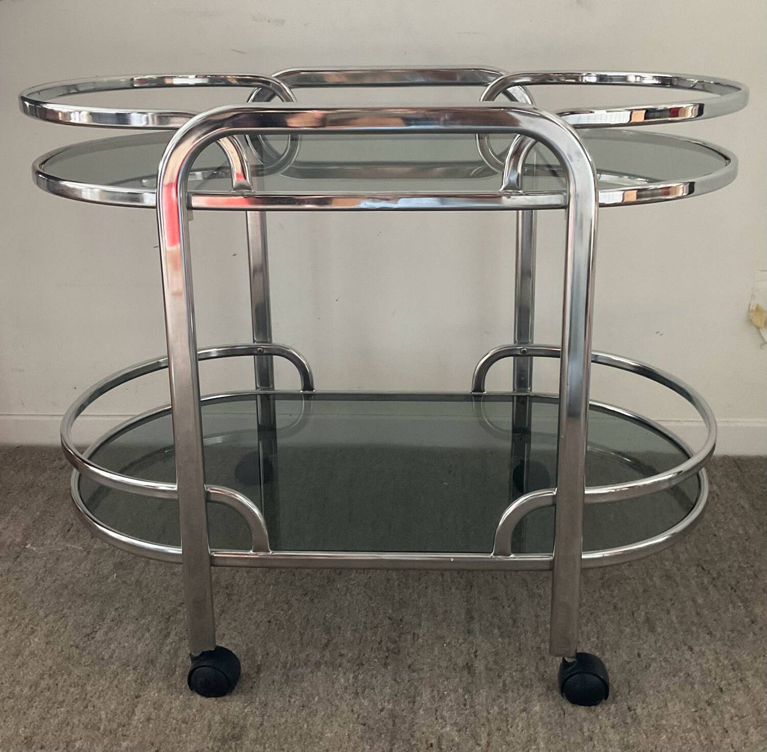 70s bar trolley on wheels
