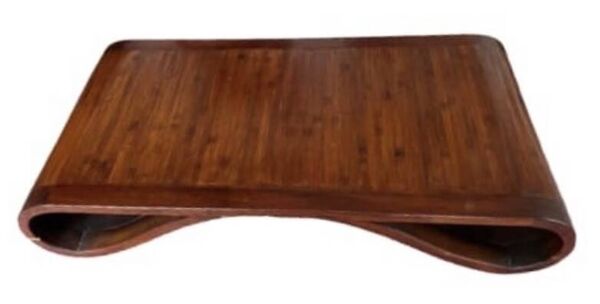 Table basse ethnique en bois massif, table vintage en teck massif