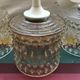 Lot of 3 suspensions ancient reflector glass molded irisé years 70 vintage