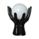 Black ceramic lamp in the shape of hands 70s