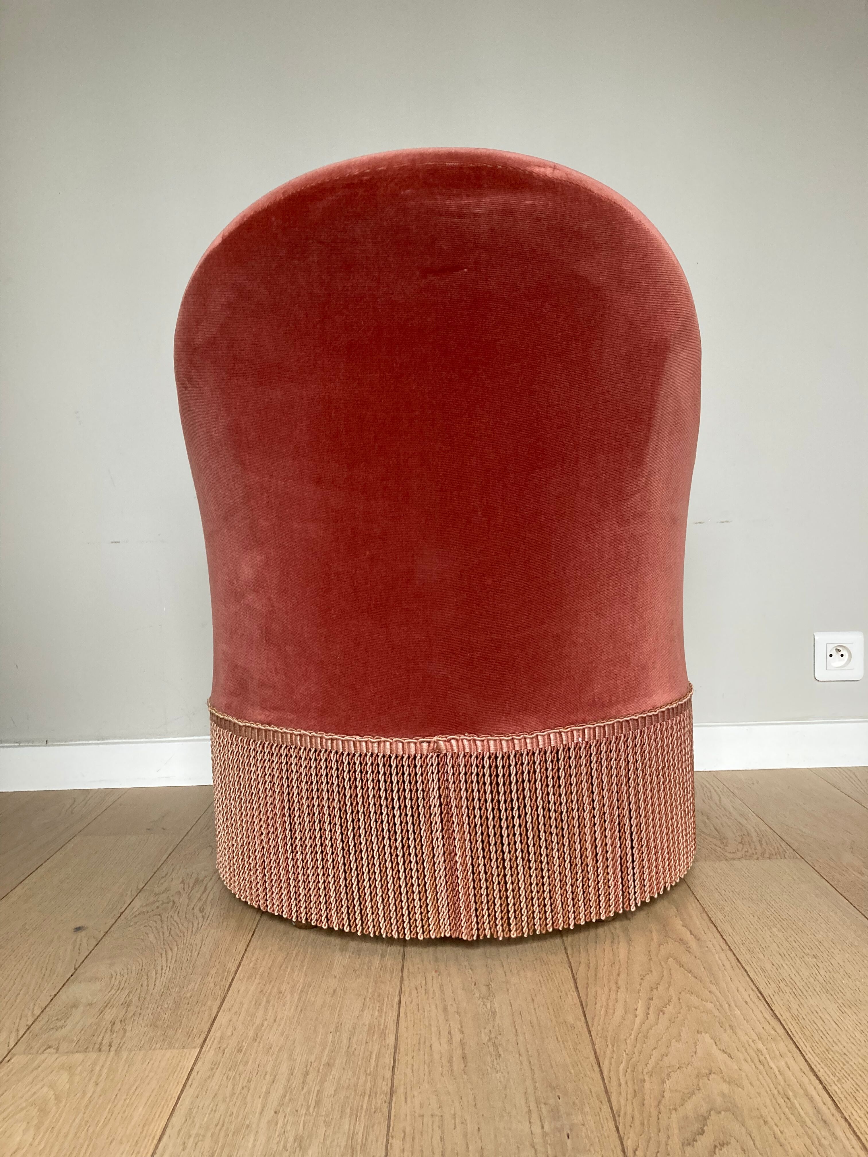 Fauteuil crapaud velours