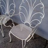 Pair of solid iron garden armchairs ep 1950