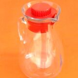 1970s pitcher / jug molded glass cerve italy