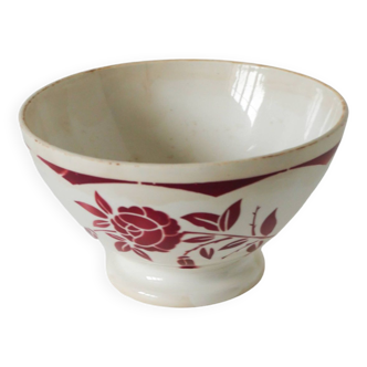 Large Digoin Sarreguemines earthenware bowl, 1950